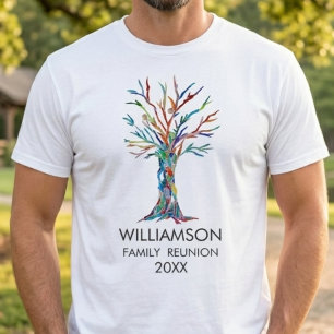 Familjen Reunion Rainbow Family Träd T Shirt
