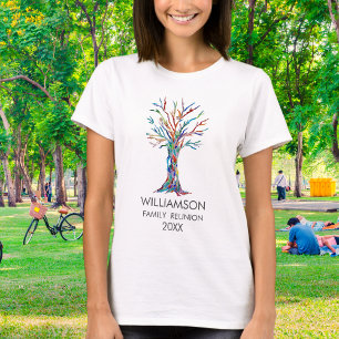 Familjen Reunion Rainbow Family Träd T Shirt