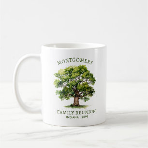Familjen Reunion Watercolor Family Träd Kaffemugg