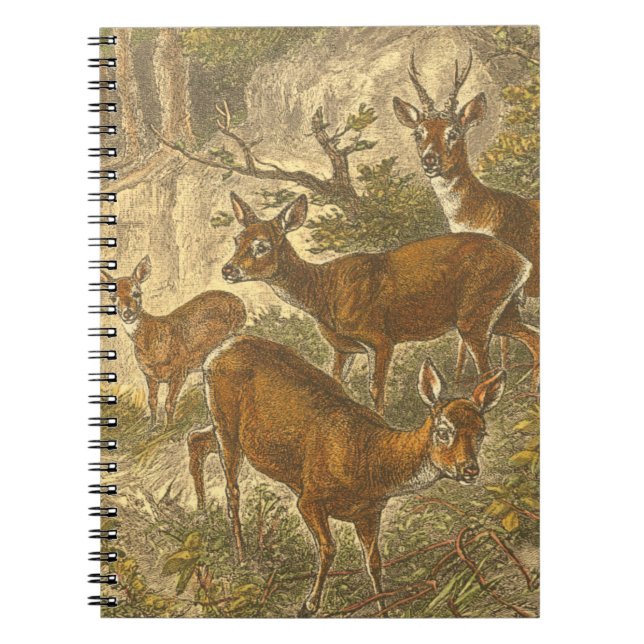 Familjen Roe - Deers in a Forest Anteckningsbok (Framsidan)