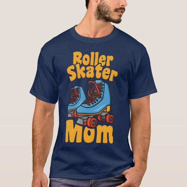 Familjen Roller Skates Mor T Shirt (Framsida)