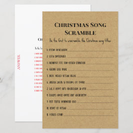 Familjen Rustic Jul Party Game TRINTED
