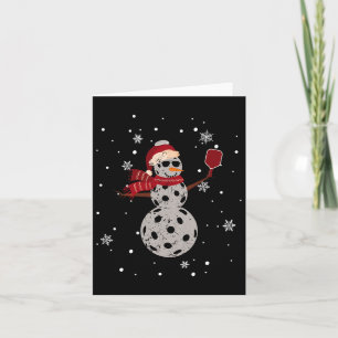 Familjen Santa Hat Snögubbe Julafton Matching Pick Kort