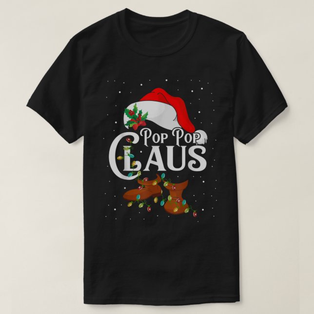 Familjen Santa Pop Claus Ljus T Shirt (Design framsida)