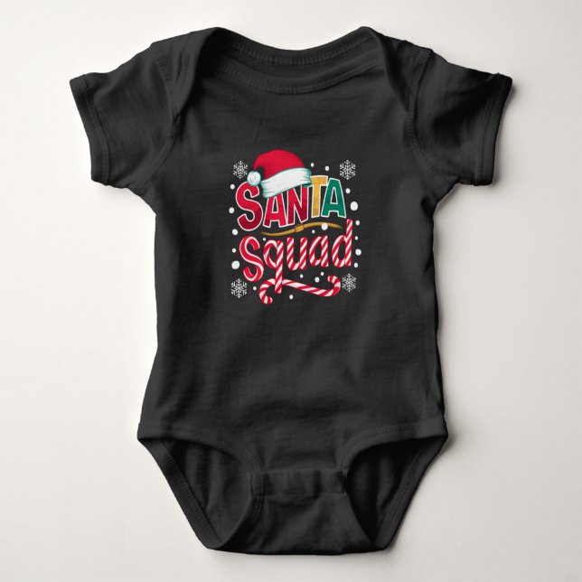Familjen Santa Squad Julafton Squad Matching Santa T Shirt (Framsida)