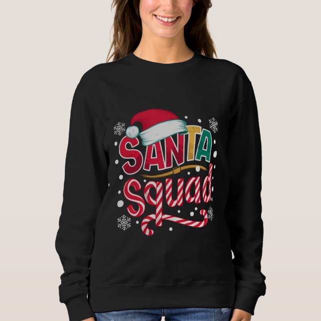 Familjen Santa Squad Julafton Squad Matching Santa T Shirt (Framsida)