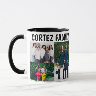 FAMILJEN SEDVANLIG FOTOKOLLAGE KAFFEMUGG