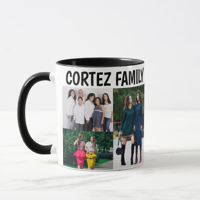 FAMILJEN SEDVANLIG FOTOKOLLAGE KAFFEMUGG (Vänster)