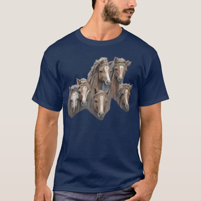 Familjen Si Bevackra Horses T Shirt (Framsida)