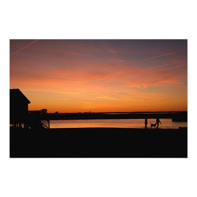 Familjen Silhouette Fototryck (Framsidan)