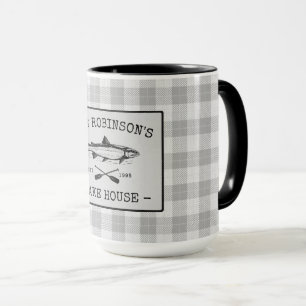 Familjen Sjö House Oars Fish Rustic White Play Bi Mugg