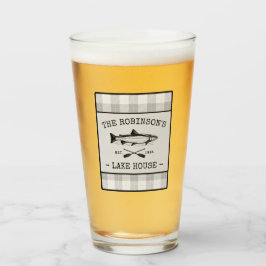 Familjen Sjö House Oars Fish Rustic White Play Glaskopp