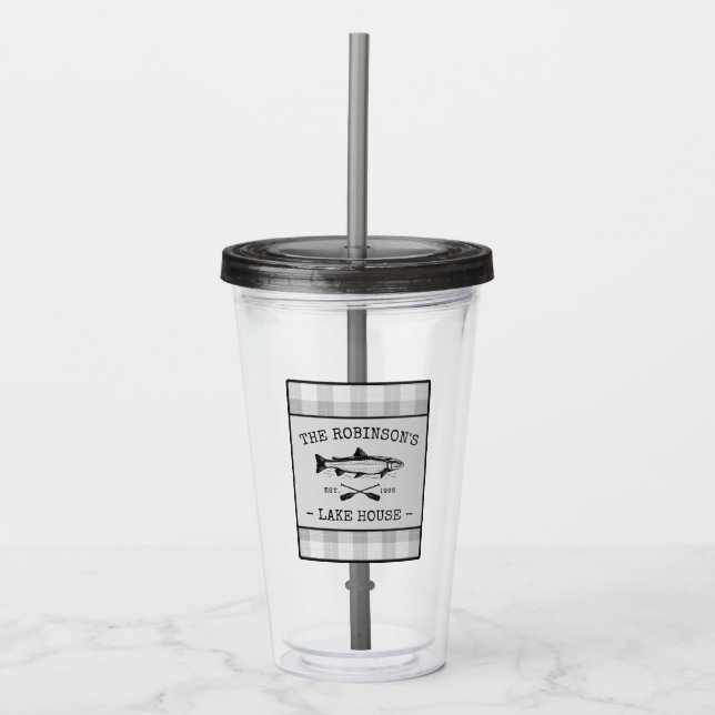 Familjen Sjö House Oars Fish Rustic White Play Take Away Mugg (Framsida)