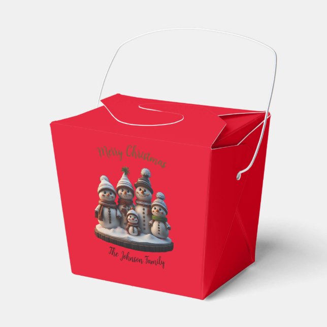 Familjen Snögubbe Presentaskar (Framsidan Sidan)