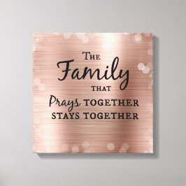 Familjen som Prays Together stannar ihop Canvastryck