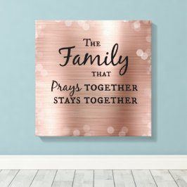 Familjen som Prays Together stannar ihop Canvastryck