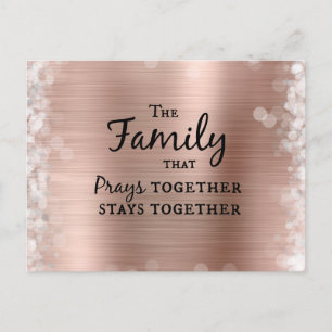 Familjen som Prays Together stannar ihop Vykort