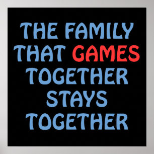 Familjen som spelar tillsammans poster
