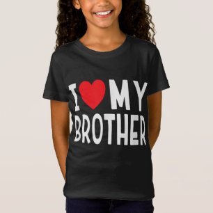 Familjen Syskon I Kärlek min broder Heart T Shirt