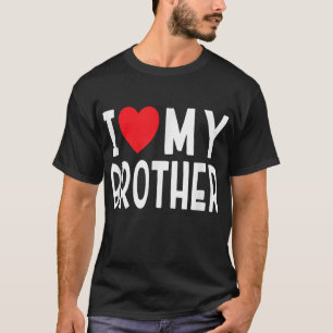 Familjen Syskon I Kärlek min broder Heart T Shirt