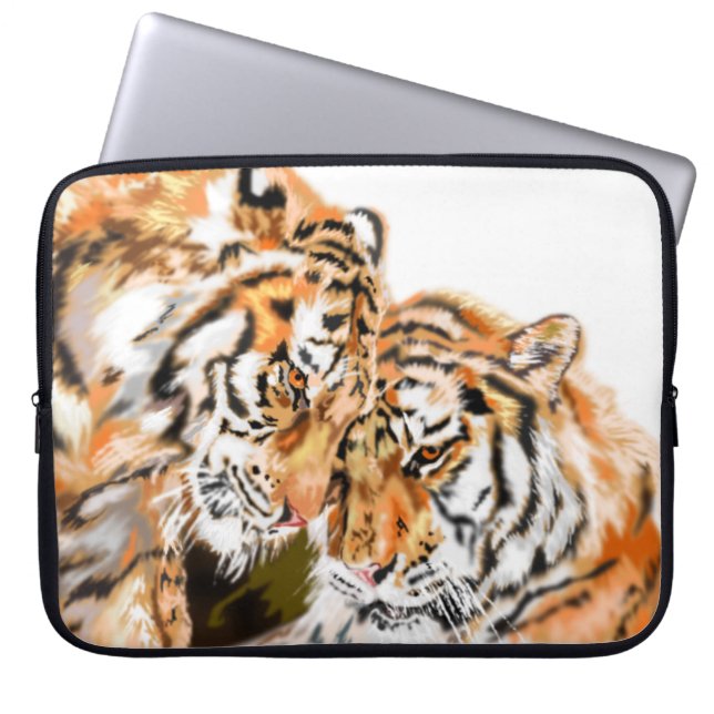 Familjen Tigers lite Laptop sleeve (Framsidan)