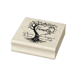 Familjen Träd där livet börjar och kärlek aldrig s Stämpel