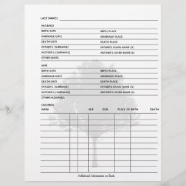 Familjen Träd Genealogy Group Lakan