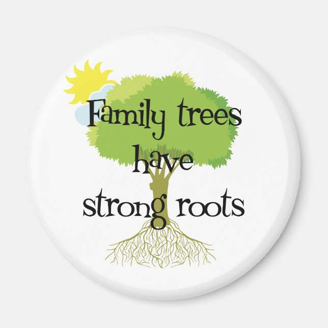 Familjen Träd har starka rötter Magnet (Framsidan)