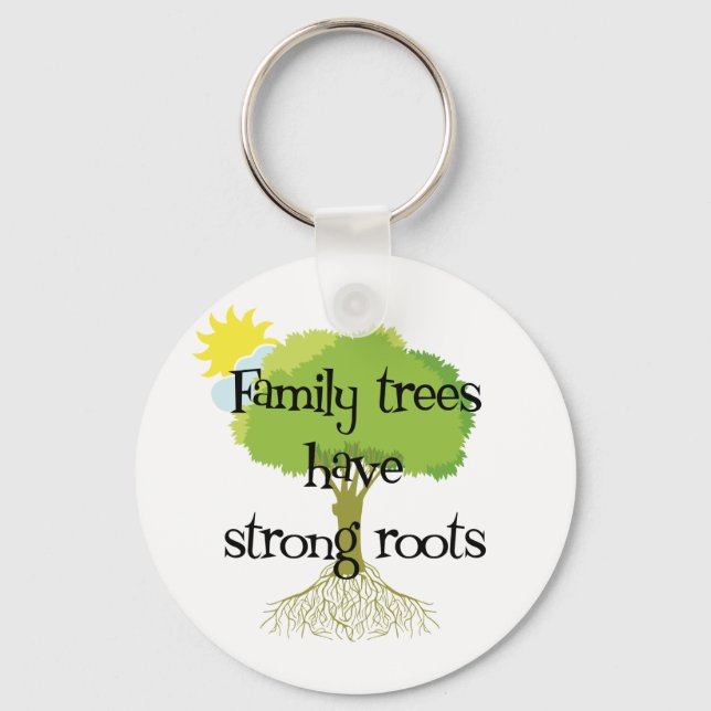 Familjen Träd har starka rötter Nyckelring (Framsida)