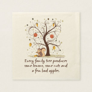 Familjen Träd Humor Pappersservett