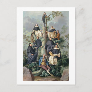 Familjen Träd i familjen Sammartin, 1787 Vykort