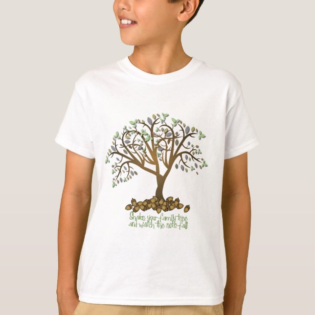 Familjen Träd Nöt T Shirt (Framsida)