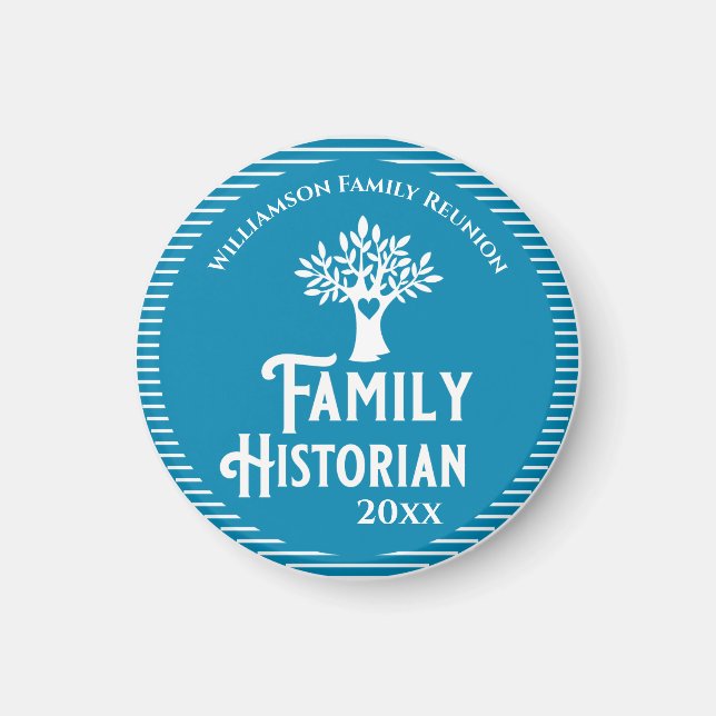 Familjen Träd Reunion Historian Genealogy Magnet (Framsidan)