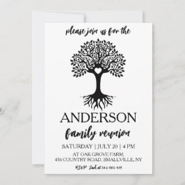 Familjen träd samlas ihop familjeåterförening inbjudningar