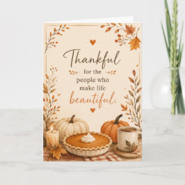 Familjen Varm Thanksgiving Hälsningar Kort