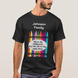 Familjen Vi är alla olika Roligtar, men vi passar T Shirt