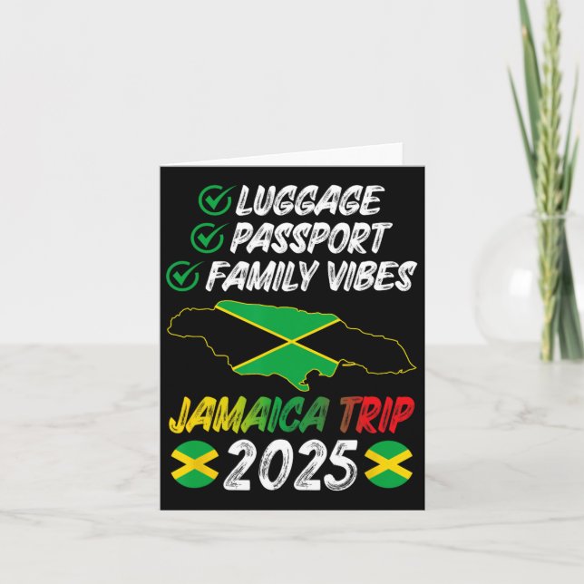 Familjen Vibes Jamaica Family Resa 2025 Jamaica Va Kort (Framsida)