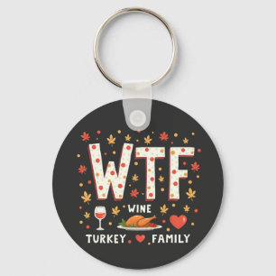 Familjen vin Turkiet - en vacker Thanksgiving Nyckelring