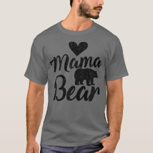 Familjen Womens Mamma Bear Heart Kärlek som matcha T Shirt