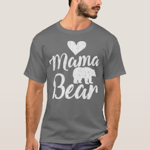 Familjen Womens Mamma Bear Heart Kärlek som matcha T Shirt