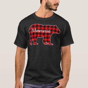 Familjen Womens Mammie Bear Red Plade Matching Chr T Shirt