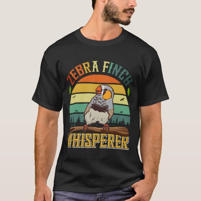 Familjen Zebra Finch Whisperer Bird älskare Finche T Shirt (Framsida)
