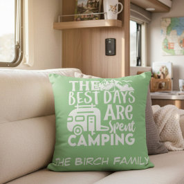 Familjenamn Campingdekor Kudde