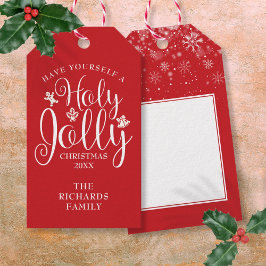 Familjenamn Holy Jolly Christmas Presentetikett