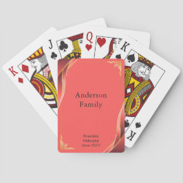 Familjenamn Röd kinesisk inspiration Casinokort