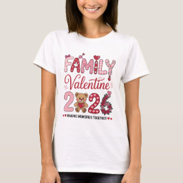 Familjens Alla Hjärtans Dag 2026 Kärlek T Shirt