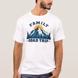 Familjens Bergsutflykt Solnedgång T Shirt