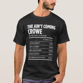 Familjens efternamn Crowe Funny Reunion Efternamn  T Shirt