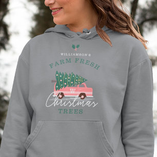 Familjens Farm Fresh Julgranar Rosa Retro Van T Shirt