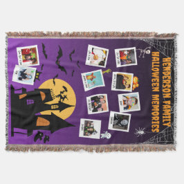 Familjens Halloween-minnen Fotokollage Filt